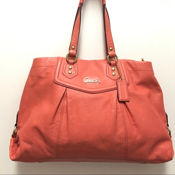 Coach Handbags - Coach Ashley Leather tea rose shoulder tote bag